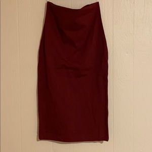 Windsor Burgundy Pencil Skirt